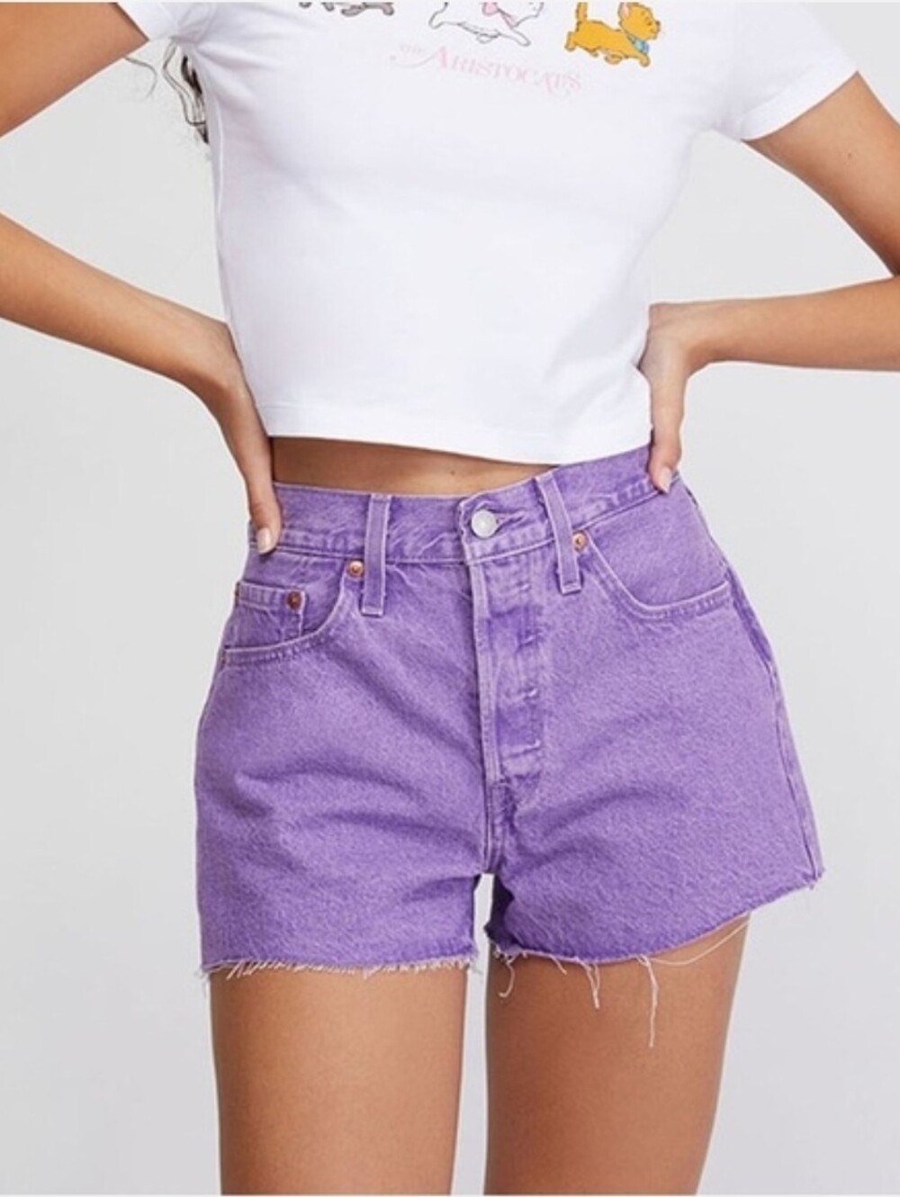 Levi's 501 Botanical Lavender Denim Shorts size 26